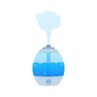 Modern home humidifier. Humidifier air diffuser. Purifier microclimate. Vector stock illustration