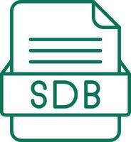 SDB File Format Vector Icon