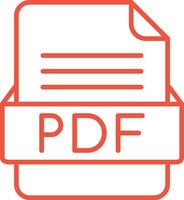 PDF File Format Vector Icon