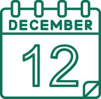 12 December Vector Icon