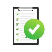 Clipboard with checklist icon. Clipboard with checklist icon for web. Vector illustration