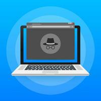 Incognito icon. Question mark. Vector icon. Protection symbol. Vector stock illustration