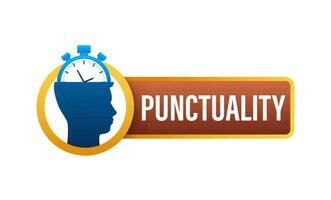 Punctual, planning interval, time management Vector stock illustration