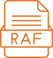 RAF File Format Vector Icon