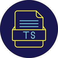 TS File Format Vector Icon