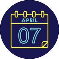 7 April Vector Icon