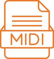 MIDI File Format Vector Icon