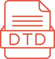 DTD File Format Vector Icon