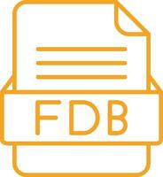 fdb archivo formato vector icono
