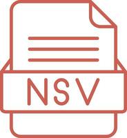 NSV File Format Vector Icon