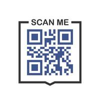 QR code for smartphone. Inscription scan me with smartphone icon. Qr code for payment. Vector stock illustration