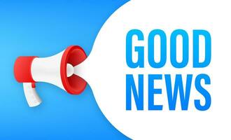 Megaphone with good news. Megaphone banner. Web design. Vector stock illustration