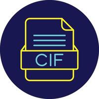 CIF File Format Vector Icon