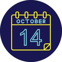 14 October Vector Icon