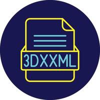 3DXXML File Format Vector Icon