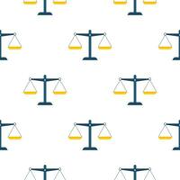 Scales icon pattern. Libra isolated on white background. Vector stock illustration