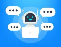 Robot icon. Bot sign design. Chatbot symbol concept. Voice support service bot. Online support bot. Vector illustration