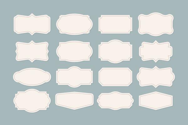 Vintage Frames Set, clipart bundle. Retro collection for decorative design. Frame Retro collection for decorative design. Vector stock illustration