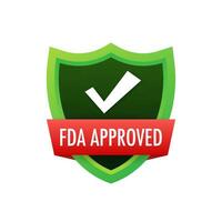 FDA approved grunge rubber stamp on white background. Vector illustration