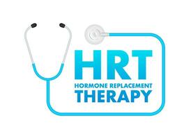 Hormone replacement therapy for medical design. Illustration with pink hormone replacement therapy. vector