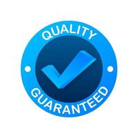 calidad garantizado. cheque marca. prima calidad símbolo. vector valores ilustración