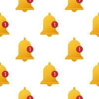 Notification bell icon for incoming inbox message. New massage pattern. Vector illustration