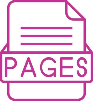 PAGES File Format Vector Icon