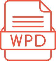 wpd archivo formato vector icono