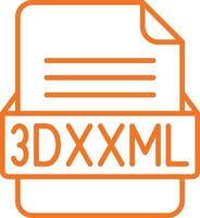 3DXXML File Format Vector Icon