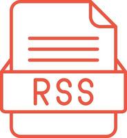 RSS File Format Vector Icon