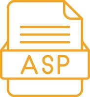 ASP File Format Vector Icon