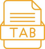 TAB File Format Vector Icon