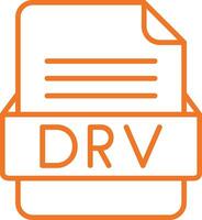 drv archivo formato vector icono