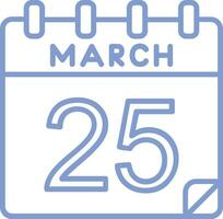 25 March Vector Icon