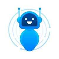 Robot icon. Bot sign design. Chatbot symbol concept. Voice support service bot. Online support bot. Vector illustration