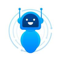 Robot icon. Bot sign design. Chatbot symbol concept. Voice support service bot. Online support bot. Vector illustration