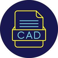 CAD File Format Vector Icon