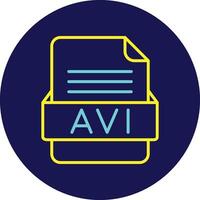 AVI File Format Vector Icon