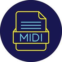 MIDI File Format Vector Icon