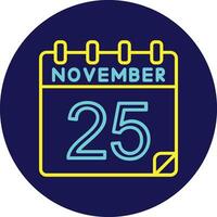 25 November Vector Icon