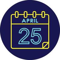 25 April Vector Icon