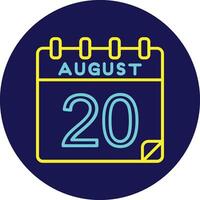 20 agosto vector icono