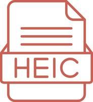 HEIC File Format Vector Icon