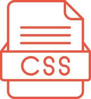 CSS File Format Vector Icon