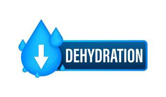 Dehydration icon. low body water. Vector stock illustration