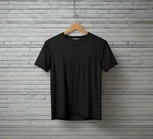 Black t shirt mockup ai generate photo