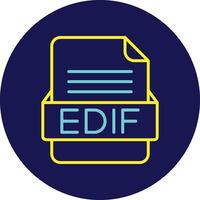 EDIF File Format Vector Icon