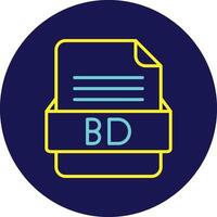 BD File Format Vector Icon
