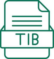 tib archivo formato vector icono