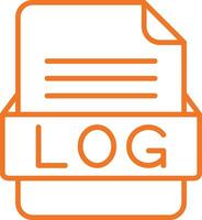 LOG File Format Vector Icon